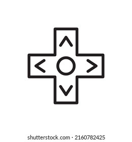 Game analog direction line icon. linear style sign for mobile concept and web design. game analog direction outline vector icon. Symbol, logo illustration. Pixel perfect vector graphics