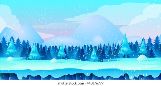 game application. Vector design. Tileable horizontally. Size 1024x512. 