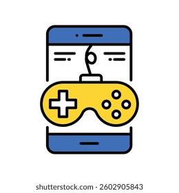 Game Application vector filled outline icon. EPS 10 file