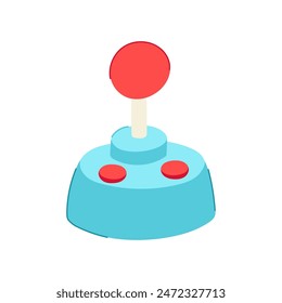 game arcade joystick cartoon. retro vintage, control machine, video old game arcade joystick sign. isolated symbol vector illustration