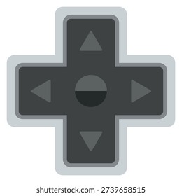 Game arrow button cartoon icon. Video play control