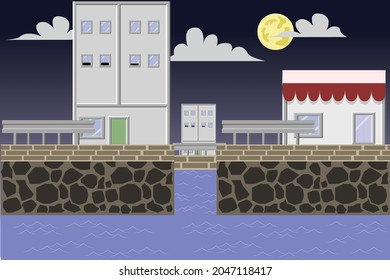 game asset for 2d games. jumping adventure side view game. 2d game materials.