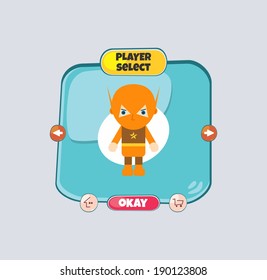 game asset hero player select menu