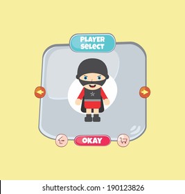 game asset hero player select menu