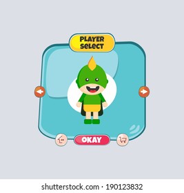 game asset hero player select menu