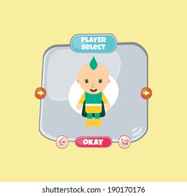 game asset hero player select menu