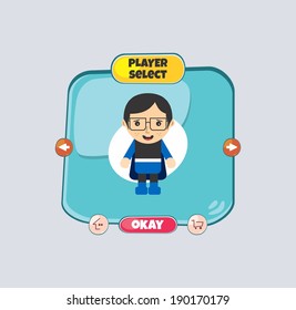 game asset hero player select menu