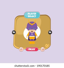 game asset hero player select menu