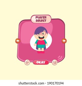 game asset hero player select menu