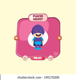 game asset hero player select menu