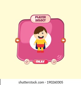 game asset hero player select menu