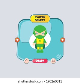 game asset hero player select menu