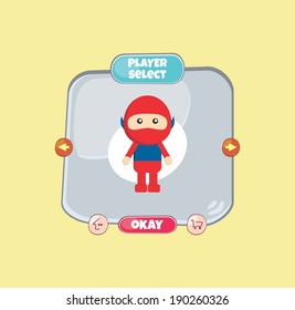 game asset hero player select menu