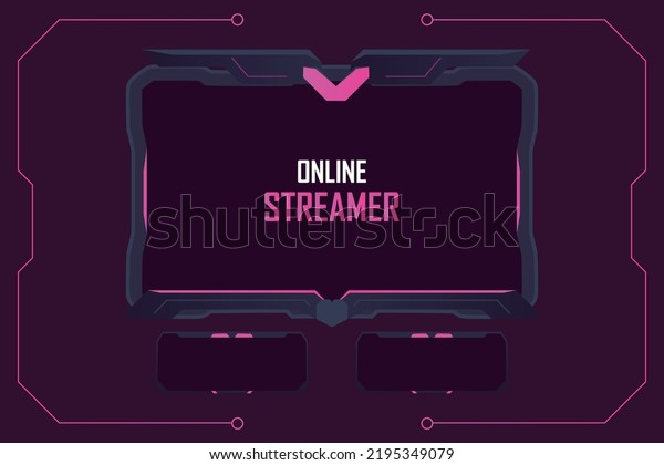 Game Asset Hud Ui Purple Background Stock Vector (Royalty Free ...