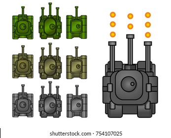 Game asset, Vector Battle tank 