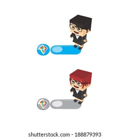 game assets block isometric cartoon character theme