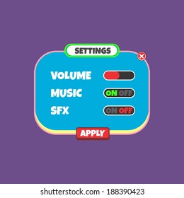 game assets menu template