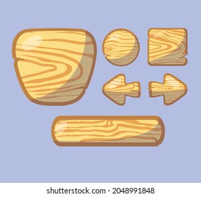 Game Assets, ein Set für die Spielentwicklung einer Baumstruktur.Vektorgui-Elemente