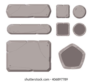 Game assets, stone GUI for game.