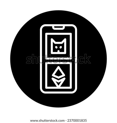 Game assets store color line icon. Digital crypto art. Outline pictogram for web page, mobile app, promo