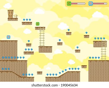 game assets tile platform menu template