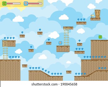 game assets tile platform menu template