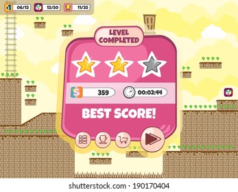 game assets tile platform menu template