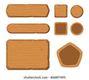 Game Assets, Wood GUI For Game.