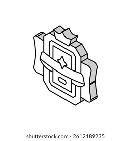 game award with crown isometric icon vector. game award with crown sign. isolated symbol illustration