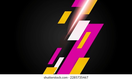 Game background with abstract geometric shapes decoration element. Modern game design or technology banner background for presentation design