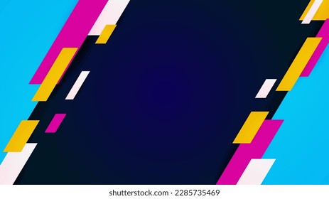Game background with abstract geometric shapes decoration element. Modern game design or technology banner background for presentation design