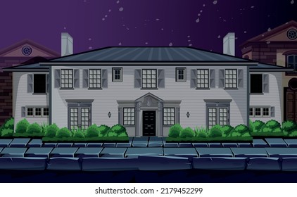 game background cartoon vector , game design nature asset , Home on the road inside the game