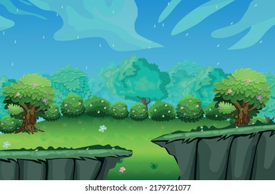 game background cartoon vector , game design nature asset