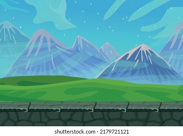 game background cartoon vector , game design nature asset