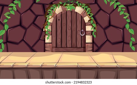 Game Background Cartoon Vector , The Door To The Next Level, Video Games, User Interface