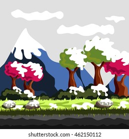 Game background, cartoon vibe, environment background. Game asset