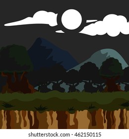 Game background, cartoon vibe, environment background. Game asset