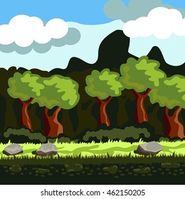 Game background, cartoon vibe, environment background. Game asset