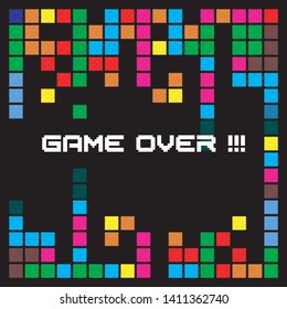 game background with colorful boxes