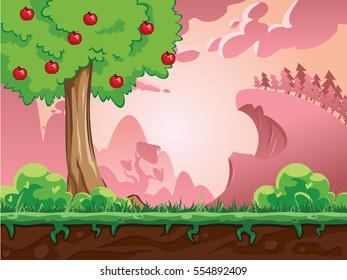 Game background, colorful vector illustration