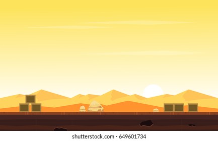 Game background with desert collection