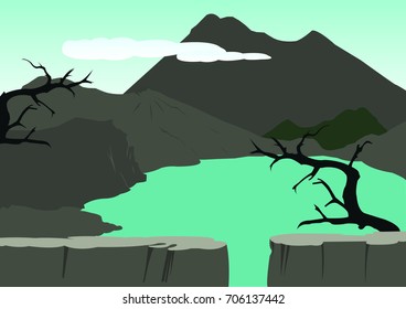 Game Background with East Java Crater