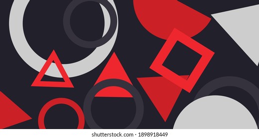 Game background with game pad and graphic elements. Joystick sign. Outline design vector illustration