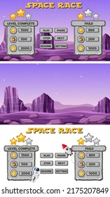 A game background template with elements illustration