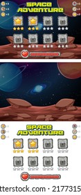 A game background template with elements illustration