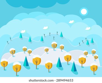 Game background Vector seamless Landscape