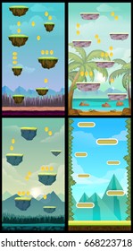 Game background, vertical tileable wallpaper for level game .vector illustration for your design