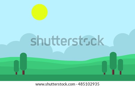 Game backgrounds landscape at morning 