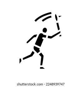 game badminton glyph icon vector. game badminton sign. isolated symbol illustration