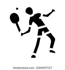 game badminton glyph icon vector. game badminton sign. isolated symbol illustration